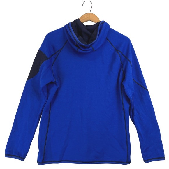 Icebreaker Merino Wool Full Zip Hoodie Mens Size Large Blue Fleece Jacket - Picture 2 of 7